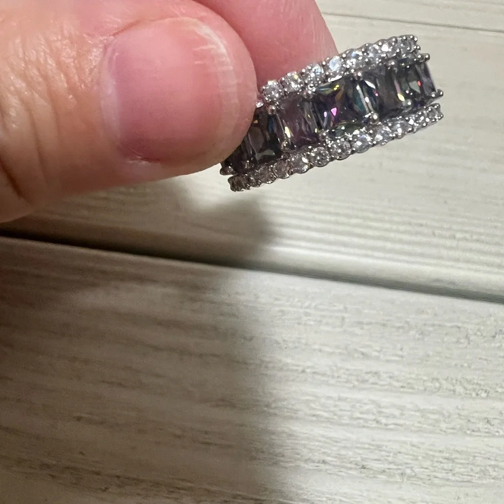 lab created rainbow topaz ring - Picture 4 of 5